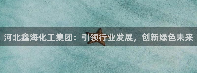 球盟会官网网页版：河北鑫海化工集团：引领行业发展，创新绿色未